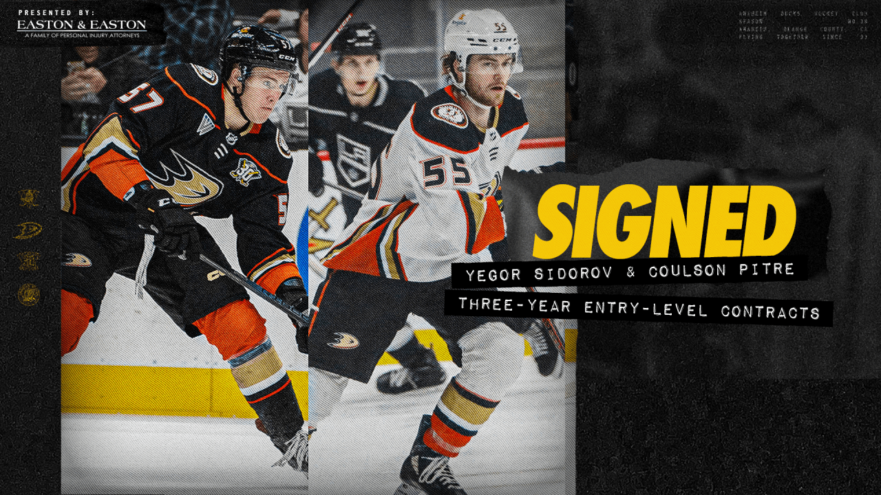 Ducks Sign Sidorov and Pitre to Entry-Level Contracts
